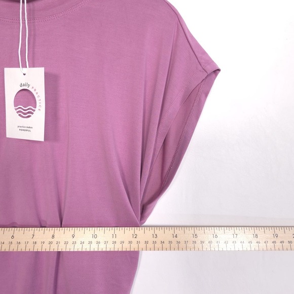 Anthropologie NEW Size M Turtleneck Ruched Midi Dress MAUVE Daily PRACTICE - Picture 7 of 15